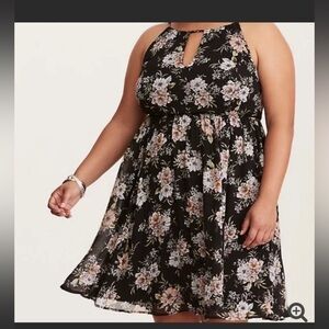 Torrid Floral Chiffon Midi Tank Dress 2